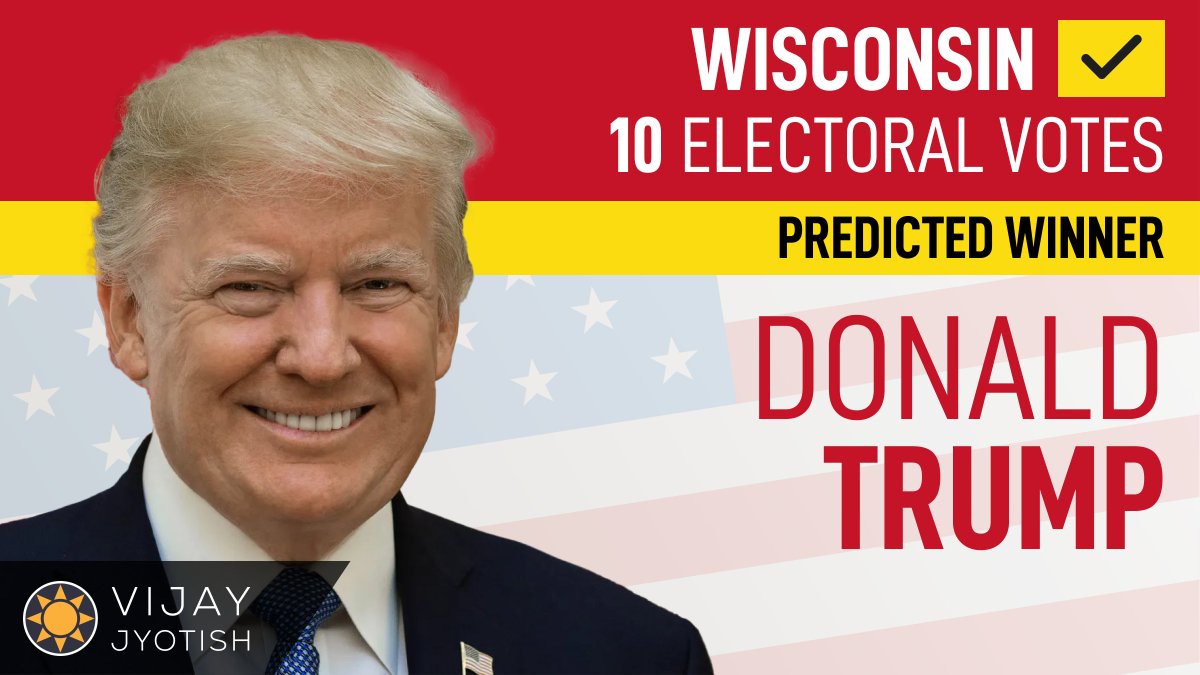 Wisconsin: President Trump Predicted to Win
President Donald Trump is likely to secure victory in Wisconsin, thereby gaining 10 electoral votes.

Key Insights from the Forecast
• President Trump is poised for victory in Wisconsin, though it will be a challenging process rather
