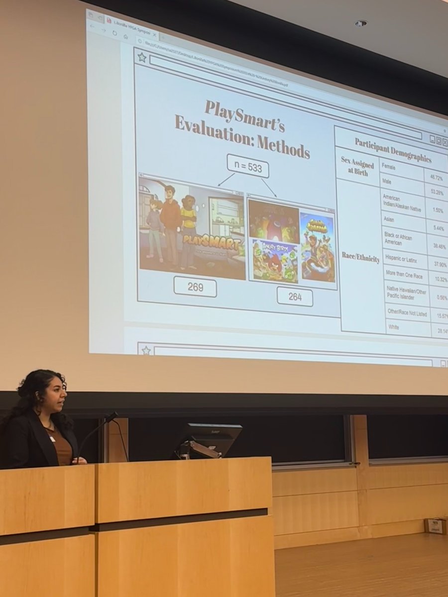 play2PREVENT's tweet photo. Congrats to Alana Metcalf and Lindsey Bonilla for their fantastic presentations at the Yale Postgraduate Research Symposium! Lindsey discussed PlaySmart evaluation, while Alana shared strategies for increasing adolescent recruitment in digital interventions. #YaleSymposium #P2P https://t.co/LSVYOLGY23