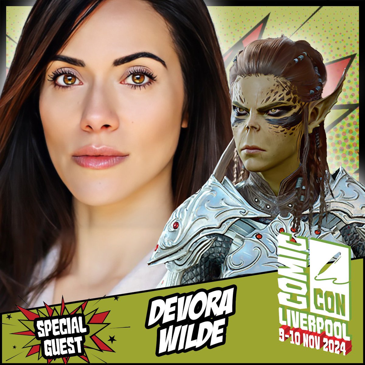 comconliverpool's tweet image. Comic Con Liverpool welcomes Devora Wilde, known for projects such as Baldur’s Gate III, Hollyoaks, Stolen Life, and many more.

Appearing 9-10 November!    

Tickets: comicconventionliverpool.co.uk