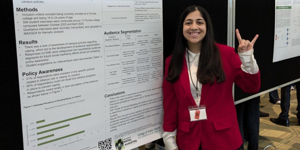 USFResearch's tweet photo. The program, supported by the Florida High Tech Corridor, provides up to $10K to each of USF’s 9 colleges and as part of that, funds this year were awarded to 10 undergraduates to work with COPH faculty. https://t.co/6RPonnyWyO  #USF #FloridaHighTechCorridor https://t.co/lR3Y1WHtea