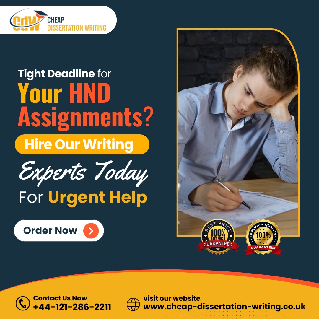cdwritinguk's tweet image. Tight Deadline for Your HND Assignments? Hire Our Writing Experts Today for Urgent Help
for fast, reliable, and top-notch help with your HND assignments!
👇 Contact Us
📞 Mobile: +44-121-286-2211
🔗 Visit: cheap-dissertation-writing.co.uk/assignment-wri…
#Assignmentdone #Cheapdissertationwriting