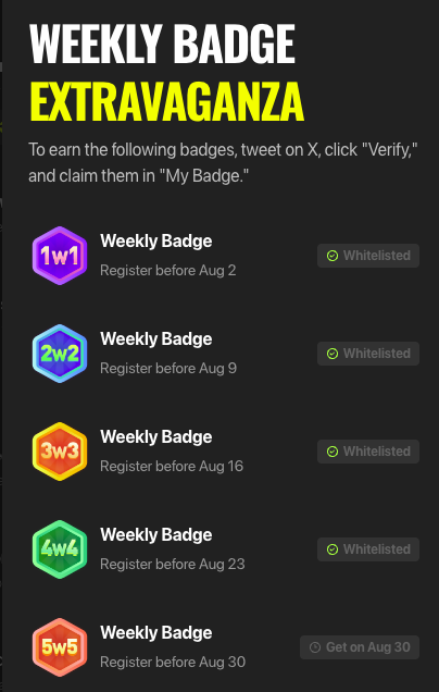 HeyNat's tweet photo. Badge สุดท้ายคือสมัครก่อน 30 สิงหาคม
$OwO มันล่าแบบฟรีก็ได้ คือเสียตังก็ได้ครับ
ดรอปเดือนละครั้ง นี่กำลังจะดรอปรอบสอง

วิธีที่ทำให้ได้ Point เยอะๆคือ
1. ถือ OwOG NFT 3 ชิ้น 
2. ซื้อ Membership 5 ใบ 
3. ถือ $OwO 
4. ทำเควสในนั้น

ใครยังไม่เริ่ม ลองดูครับ 
https://t.co/qH5mLP3DH7 https://t.co/TfdQuEgQpu