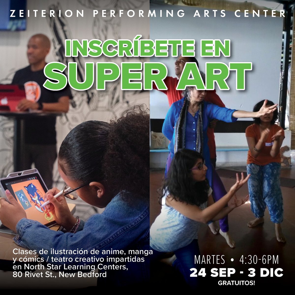 Do you want an opportunity to tap into your creativity while making friends? Then this FREE program for 10-14 year olds might be right for you or your child!  Every Tuesday at North Star Learning Centers at 4:30PM from Sept 24– Dec 3. For more info, visit: bit.ly/4dxswTm