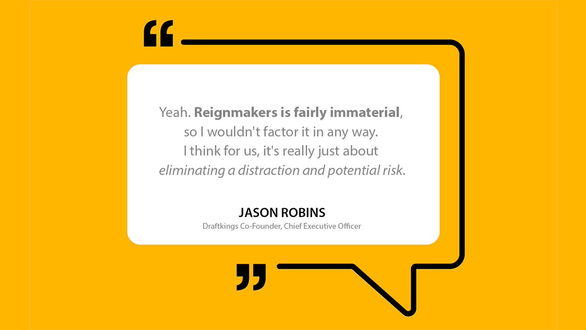 Not sure I've seen a CEO so cavalier about customer relations. What's next for DK players? #draftkings #reignmakers #DFS