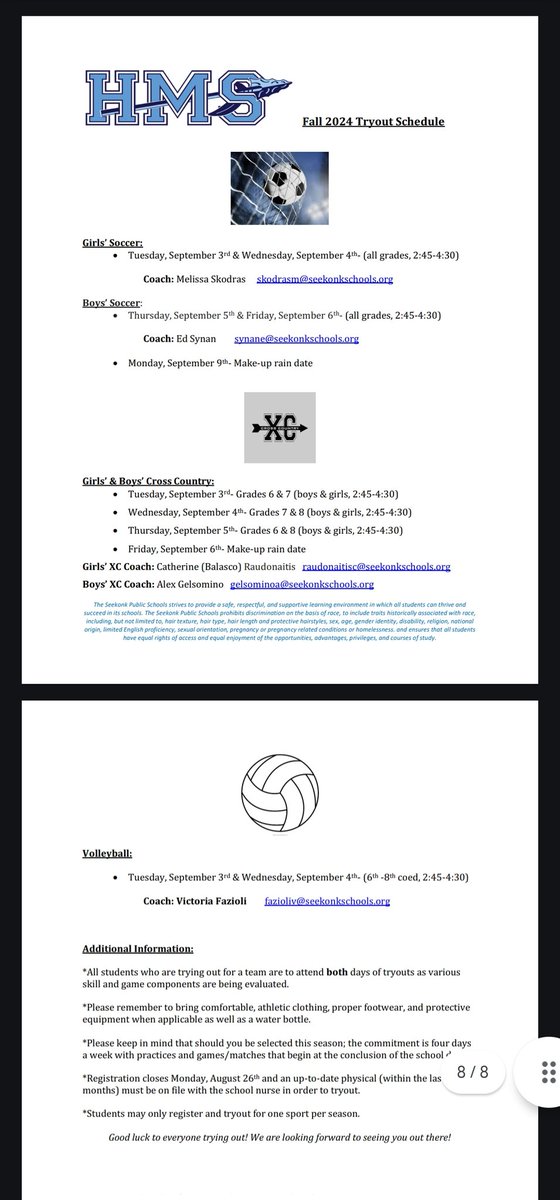 Who's ready for another amazing XC season at <a href="/HurleyMiddle/">Dr. Kevin Hurley MS</a> ?! Coming back as last year's championship winners for both the boys &amp; girls &amp; we have a surprise for ya! NEW JERSEYS!! 😁🤩 Let's go!! Last day to register is Monday, Aug 26th!! Don't miss it!