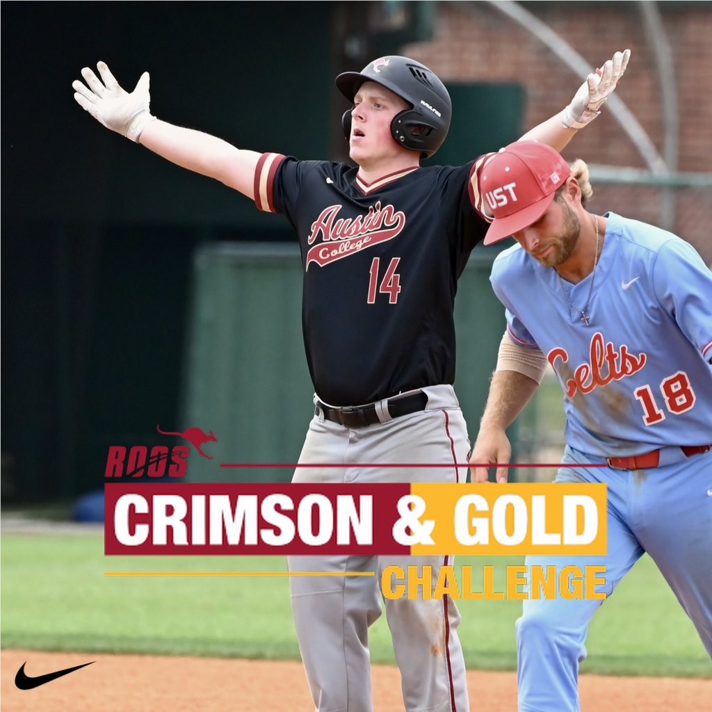 Austin College ’Roos Baseball (@ackangaroosbsb) on Twitter photo Day 5! This is your last chance to donate to the Crimson & Gold Challenge to support the 2024-2025 Austin College Baseball team. Click the link in our bio to donate now! Day 5! This is your last chance to donate to the Crimson & Gold Challenge to support the 2024-2025 Austin College Baseball team. Click the link in our bio to donate now!