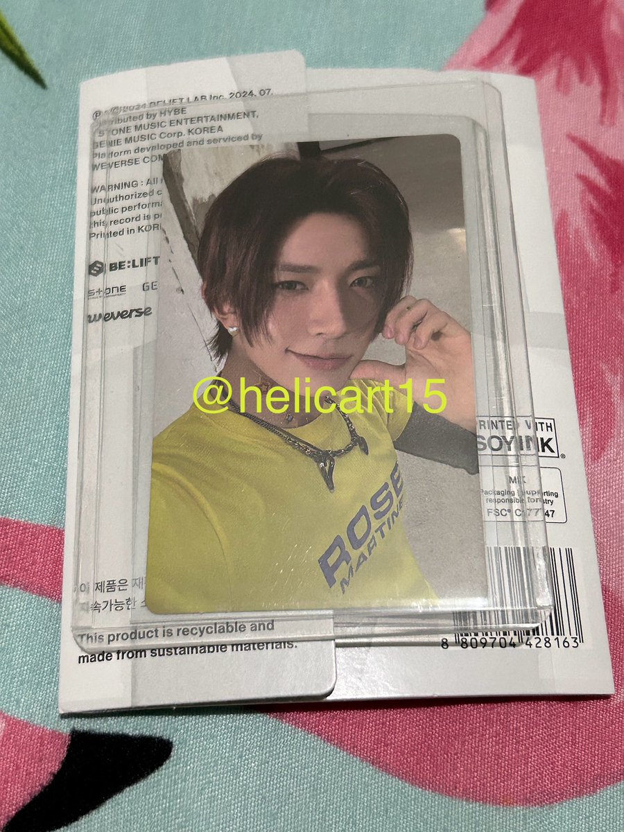 helicart15's tweet photo. Hello po @jjong_cartz 

Weverse ver album and heeseung pob arrived safely today. Thank you po. 😊

#jjongcartproofs #helicart15mail https://t.co/v5jBk1XvTt