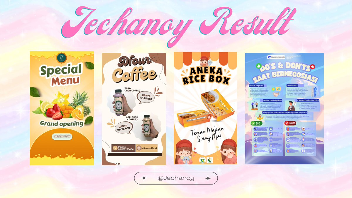 Renn || Open jasa joki design poster, Ppt, Vidio tweet media
