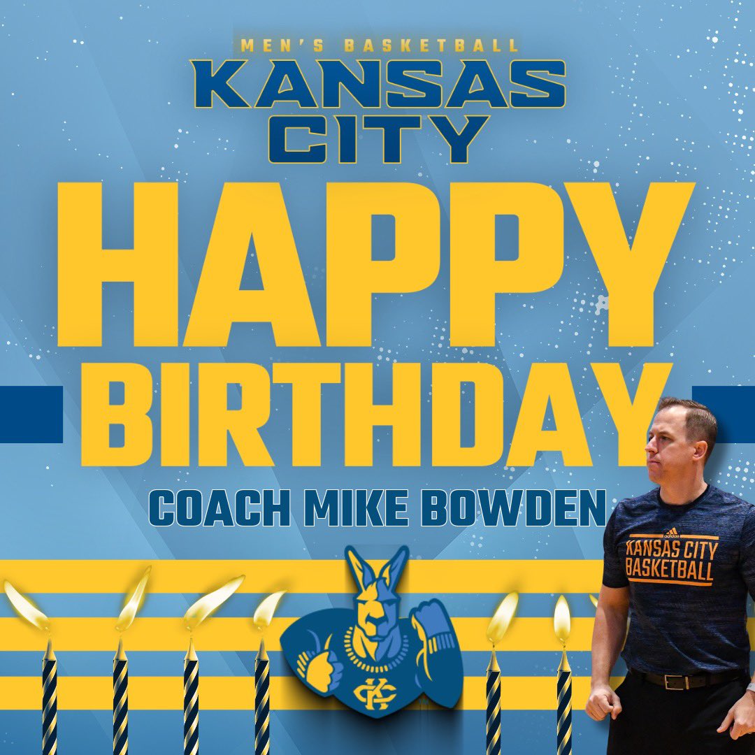 Kansas City Men's Basketball (@kcroosmbb) on Twitter photo Make sure to show some birthday love to <a href="/CoachBowdy/">Michael Bowden</a>!! Enjoy your day Coach! ๐ฅณโ๏ธ๐ต๐ก๐ฆ
#RooUp #RiseOfTheRoos #BAM Make sure to show some birthday love to <a href="/CoachBowdy/">Michael Bowden</a>!! Enjoy your day Coach! ๐ฅณโ๏ธ๐ต๐ก๐ฆ
#RooUp #RiseOfTheRoos #BAM