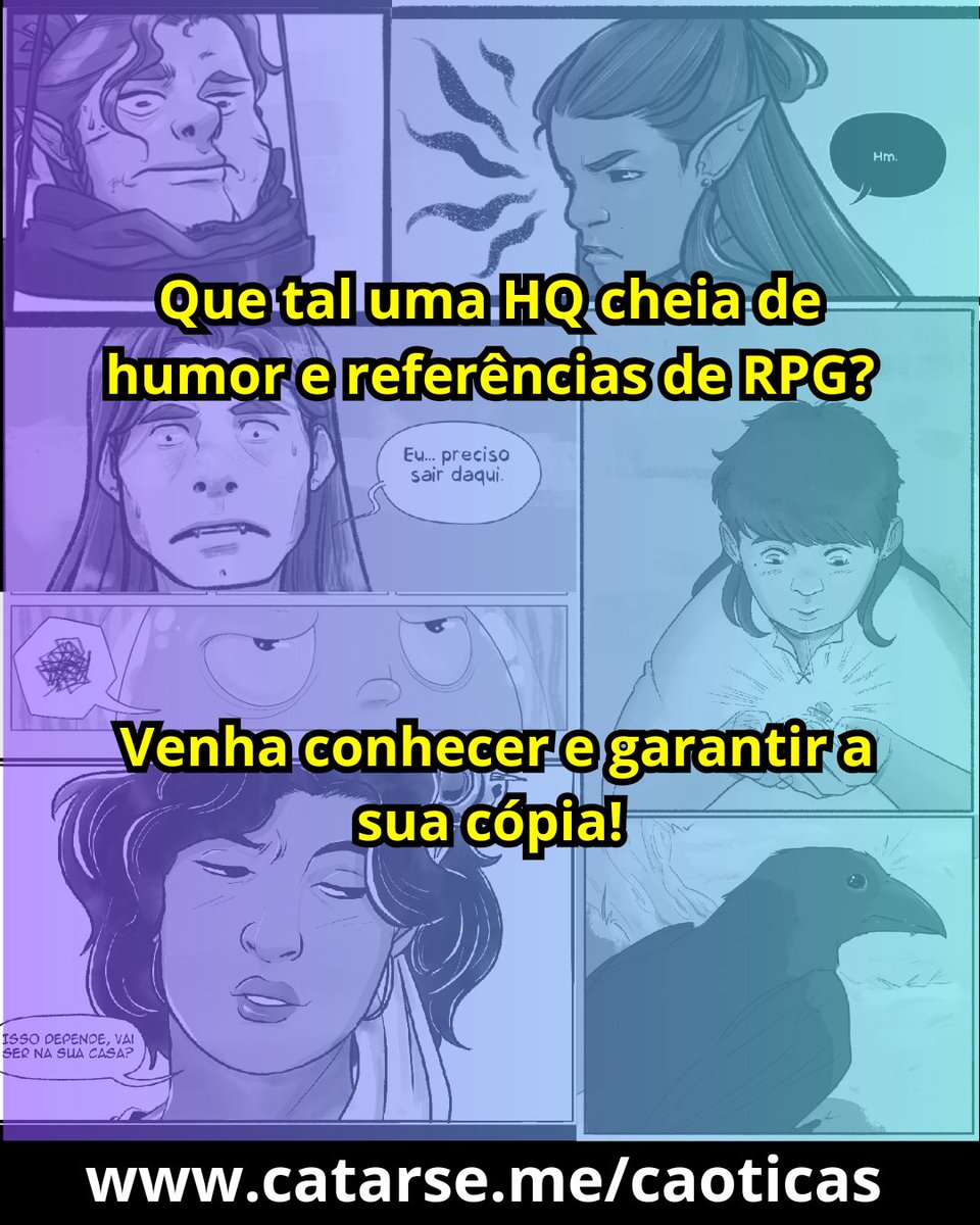 "Caóticas Neutras" é o meu quadrinho com a Mari Rolin <a href="/RolinMari/">rolinmari.bsky.social</a>, que conta a história da Barda e da Necromante! Seguimos em campanha e cada apoio faz toda diferença! Venha conhecer 💕 catarse.me/caoticas?ref=r…