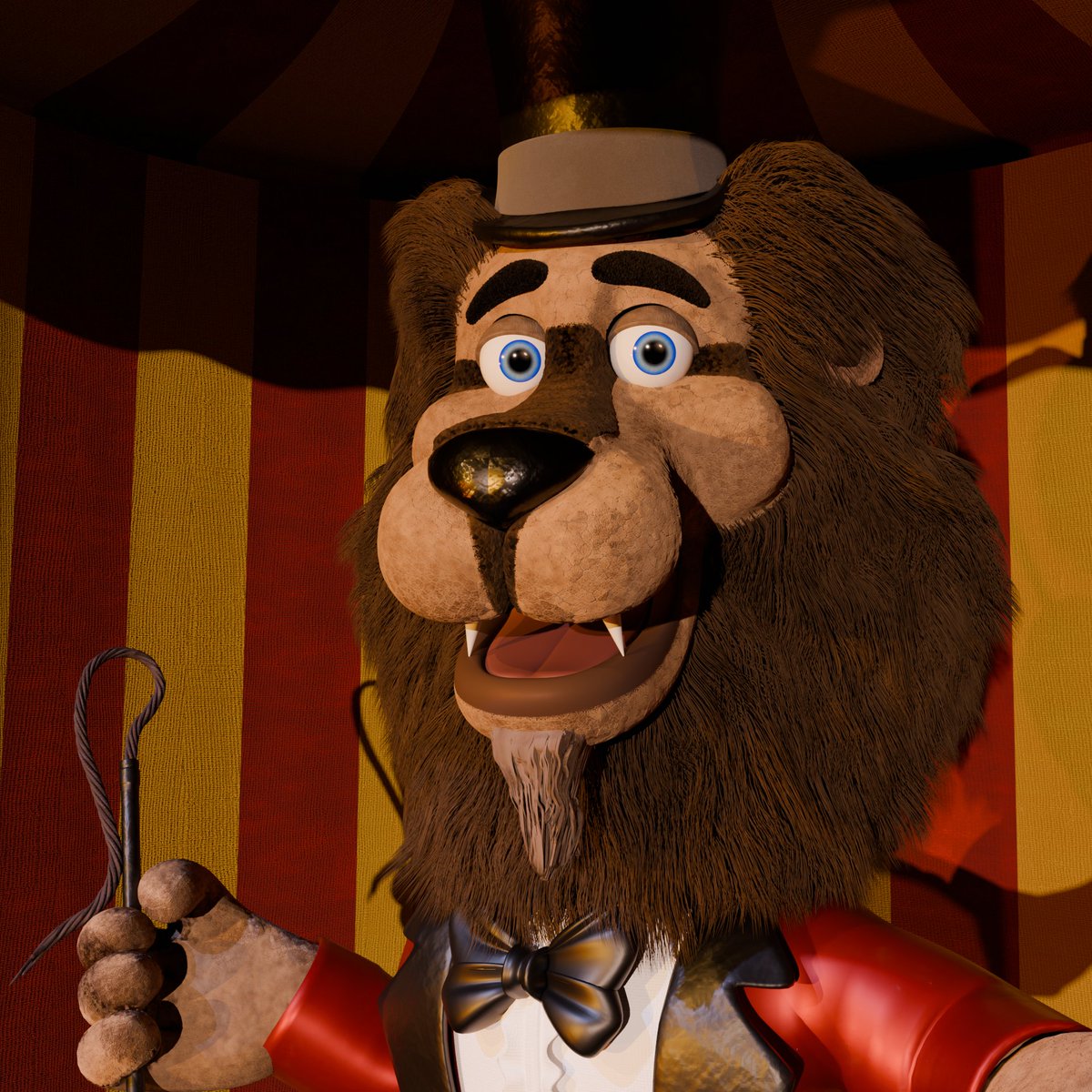 BitWizard727's tweet image. A few renders of Lionel the friendly Lion from The Circus Playhouse Band!

Model by me. Rendered in Blender 4.2

#lionelthefriendlylion #circusplayhouse #circusplayhouseband #animatronics
