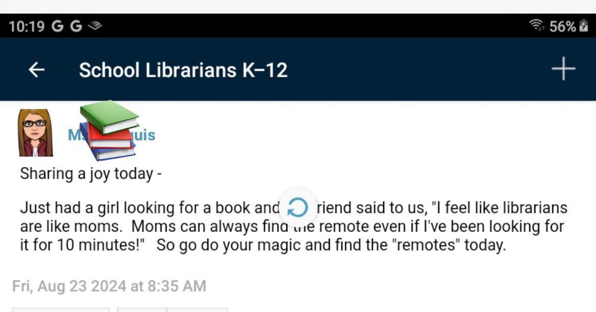 Shout out to the #librarians finding the perfect book (remote)!Thanks <a href="/hcpslib/">HCPS Libraries</a> for sharing this gem.
