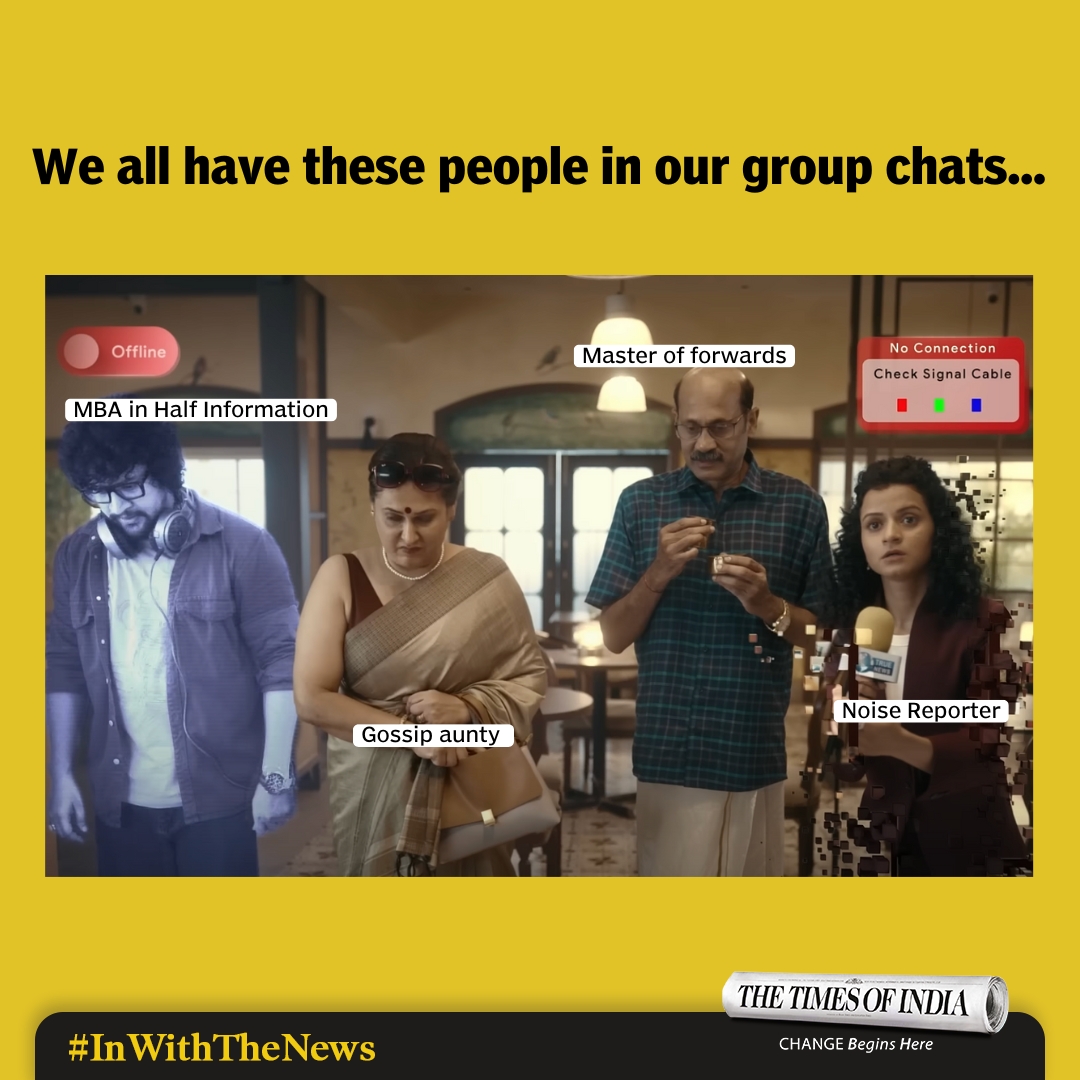 TOIBetterIndia's tweet image. Tag that person and don&apos;t say anything.

Stay informed with The Times of India’s In with the News, Out with the Noise initiative.

Learn more: inwiththenews.in

#InWithTheNews #FactCheckFirst #TOI #NewsVsNoise