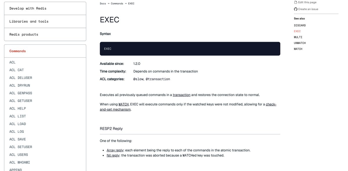 Added support for multiple transactions, transaction queueing and failure handling in my Redis implementation.