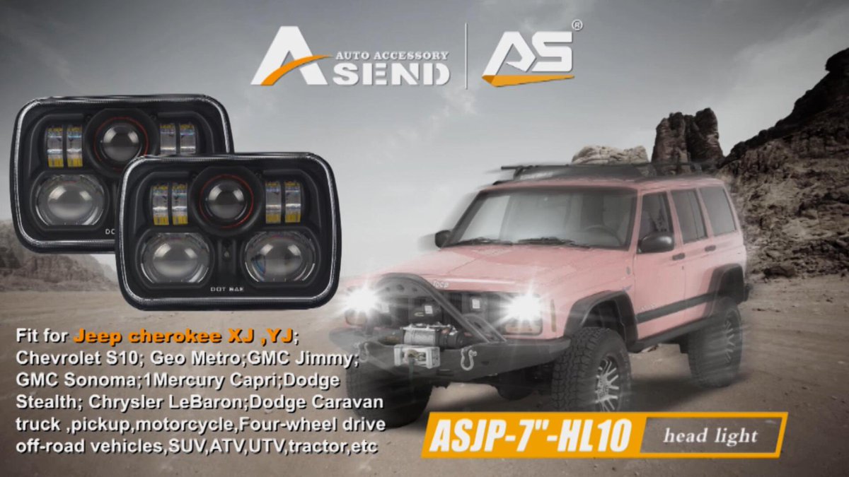 ASENDLIGHT1's tweet photo. 5x7” 7x6” LED Headlight with DRL for off-road   
FARO LED CUADRADO 5X7 PARA JEEP YJ/XJ

#5x7headlight #6x7headlight#automaintenance #autorepair

More,reach by:
GuangZhou Asend Auto Accessory Co.,Ltd 
Web:https://t.co/GIRfxyyvAm 
Email:sales00@asendled.com，Tel：+86-02-36293614 https://t.co/TXHy9tGPaw