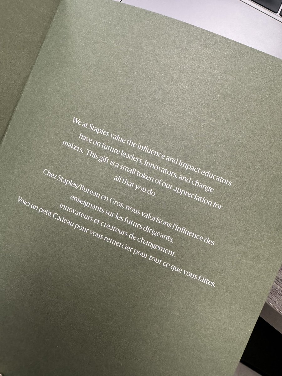 I was excited for a free journal when I sent my prints for back to school to @Staples… I wasn’t ready for what was written inside!!! 🥹 thank you!!!