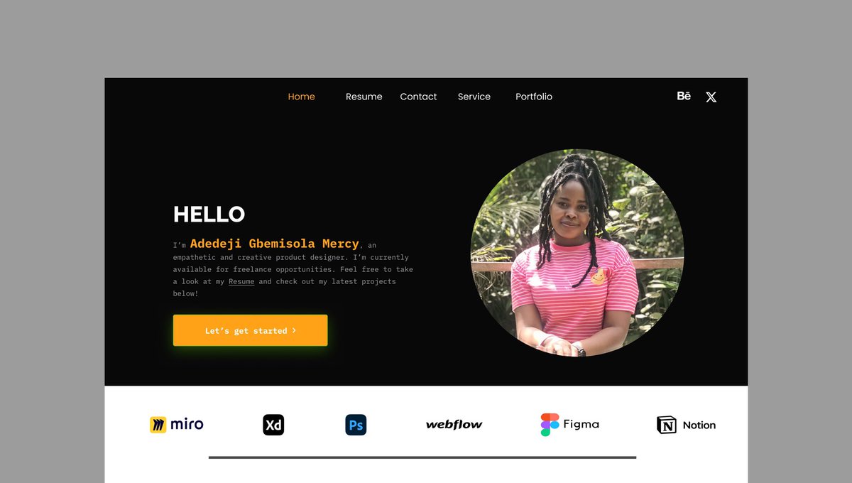 AdedejiMercyGb1's tweet image. Week 4 Design Challenge 😍

 I created a minimalist portfolio website for myself as a product designer. I&apos;d love to hear your thoughts and feedback on my design🙂

#Portfolio #WeeklyDesignChallange #WomenInTech #UI/UX