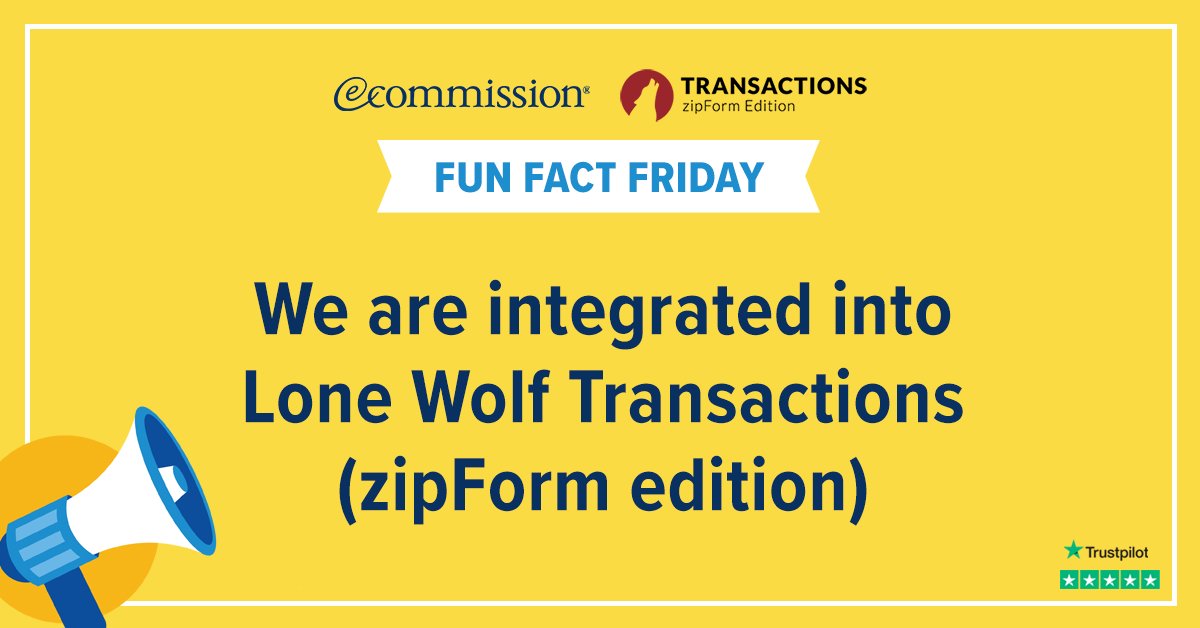 eCommission's tweet image. We're a proud Lone Wolf Transactions partner and completely integrated into the platform for faster and easier advancing! Just look for the 'Advance Your Commission' button.