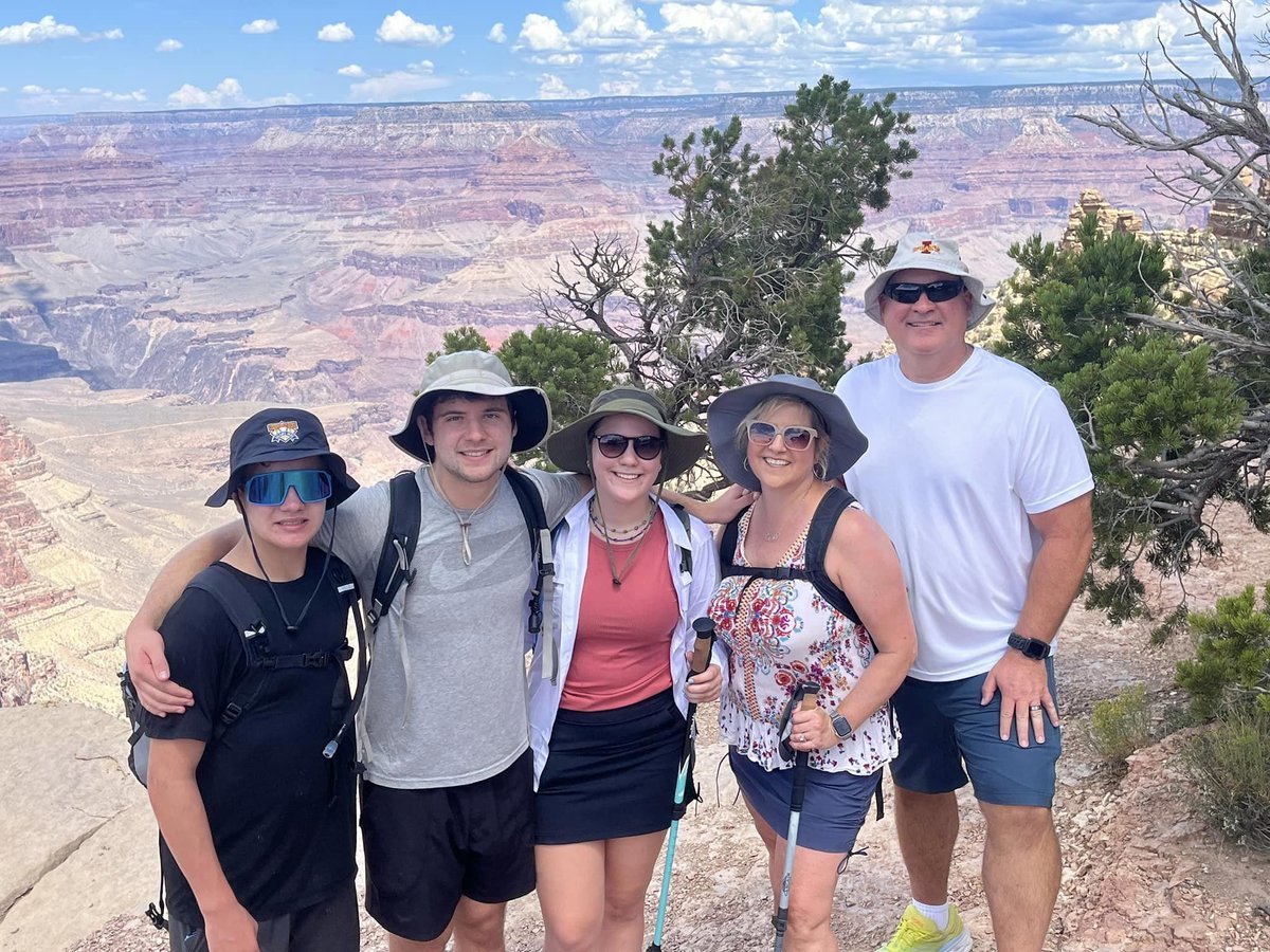 Wigton's tweet photo. Welcome to ADVRT/PR 301! Let's meet the class. My son is a sophomore at Mizzou, my daughter is a junior and my youngest son is a freshman in HS. My wife is Jen and we had an amazing family trip to the Grand Canyon this summer! #301Wigton24 @GreenleeNews https://t.co/qxm3x9IzzW