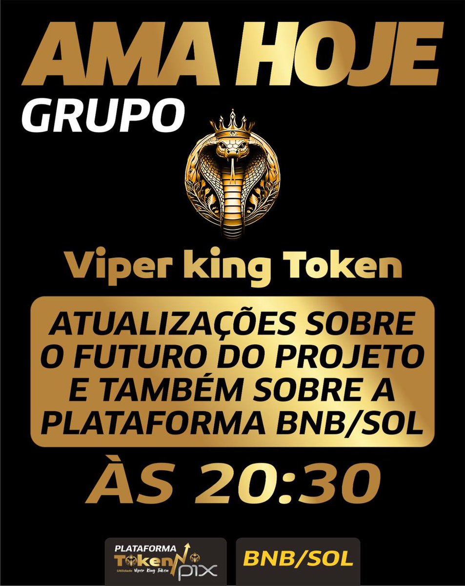 ViperKingToken's tweet photo. 🚀 Entre para o futuro das criptos! Não perca as últimas novidades nos nossos grupos oficiais:

📱 https://t.co/tYD9hqprcI

📱https://t.co/SIyeGp6ggn

Vamos juntos nessa jornada de sucesso! 💸 https://t.co/MGuBfjwKnf