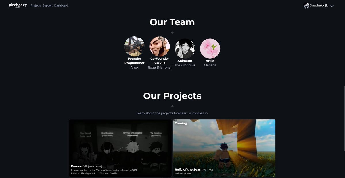 Realising soon our Website from our Dev Team FIREHEART STUDIO (Creator of Demonfall)