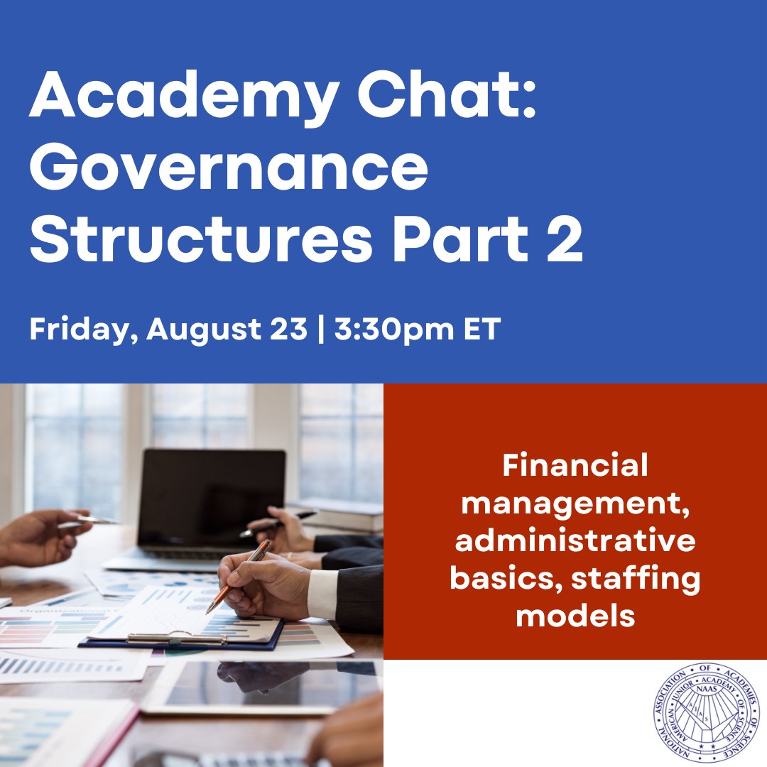 National Association of Academies of Science (@academiesofsci) on Twitter photo Join us for our Academy Chat today!
We'll hear from Academy leaders and dig into Operations. This will be a valuable conversation whether you have staff or not.
Register: loom.ly/7cGxE3g
<a href="/WASAL/">Wisconsin Academy</a> Join us for our Academy Chat today!
We'll hear from Academy leaders and dig into Operations. This will be a valuable conversation whether you have staff or not.
Register: loom.ly/7cGxE3g
<a href="/WASAL/">Wisconsin Academy</a>