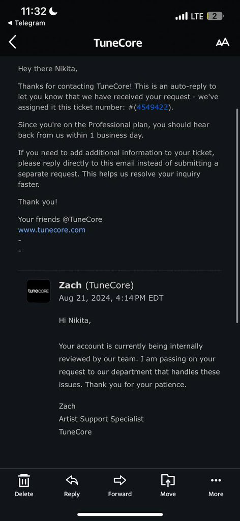 OzzyCollins_'s tweet photo. Well, just as I expected. First, the support team says they’ll look into it and forwards our case for review. But the next day, TuneCore deletes our track without investigation and charges us $10. I have nothing more to add...
#TuneCore #Spotify https://t.co/C46pGLQNcr