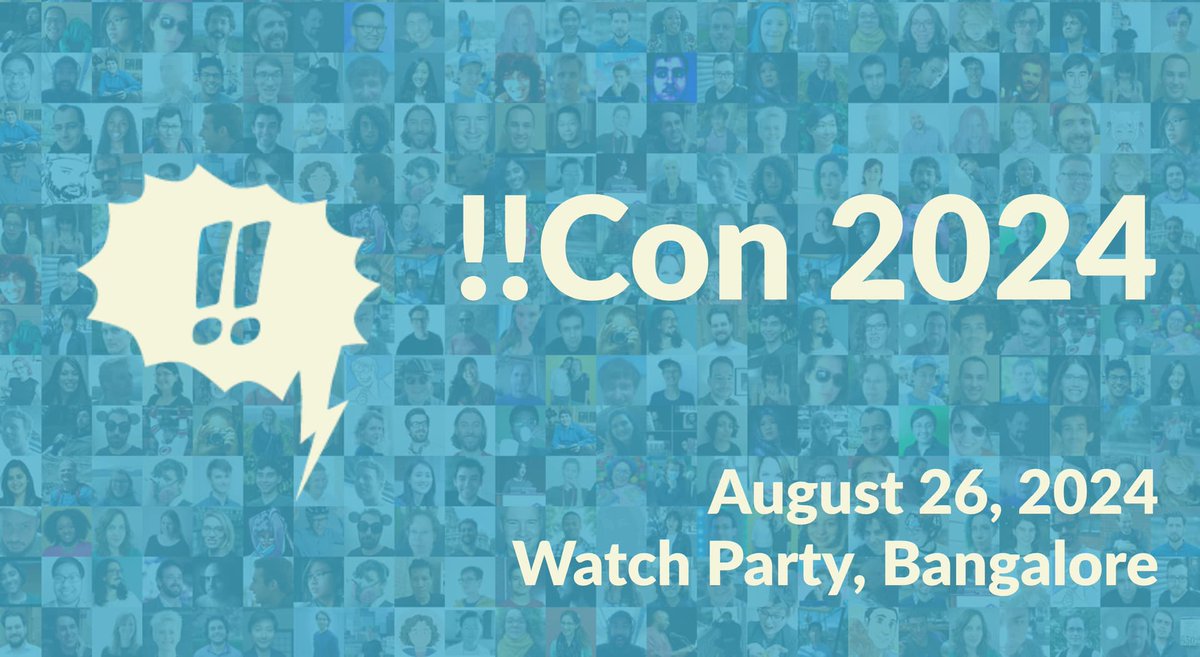We're hosting a !!Con Watch Party at UC/BLR on 26th August / Monday. 

!!Con is the world's most fun conference  made "to celebrate the joyous, exciting, and surprising moments in computing", with 10 minute talks. 

Tickets up at underline.center/t/con-watch-pa…