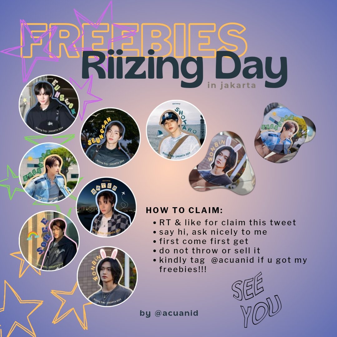 acuanid's tweet photo. ♡♥︎RIIZING DAY IN JAKARTA♥︎♡
— freebies by @acuanid —

☆ ICE BSD, 31 august 
☆ limited quantity
☆ how to claim -> just say hi and like &amp; retweet this post

see you there, briize🧡

#RIIZE
#RIIZE_FANCON
#RIIZINGDAY_IN_JAKARTA
#RIIZINGDAYinJAKARTA https://t.co/VgFfHdcx7p