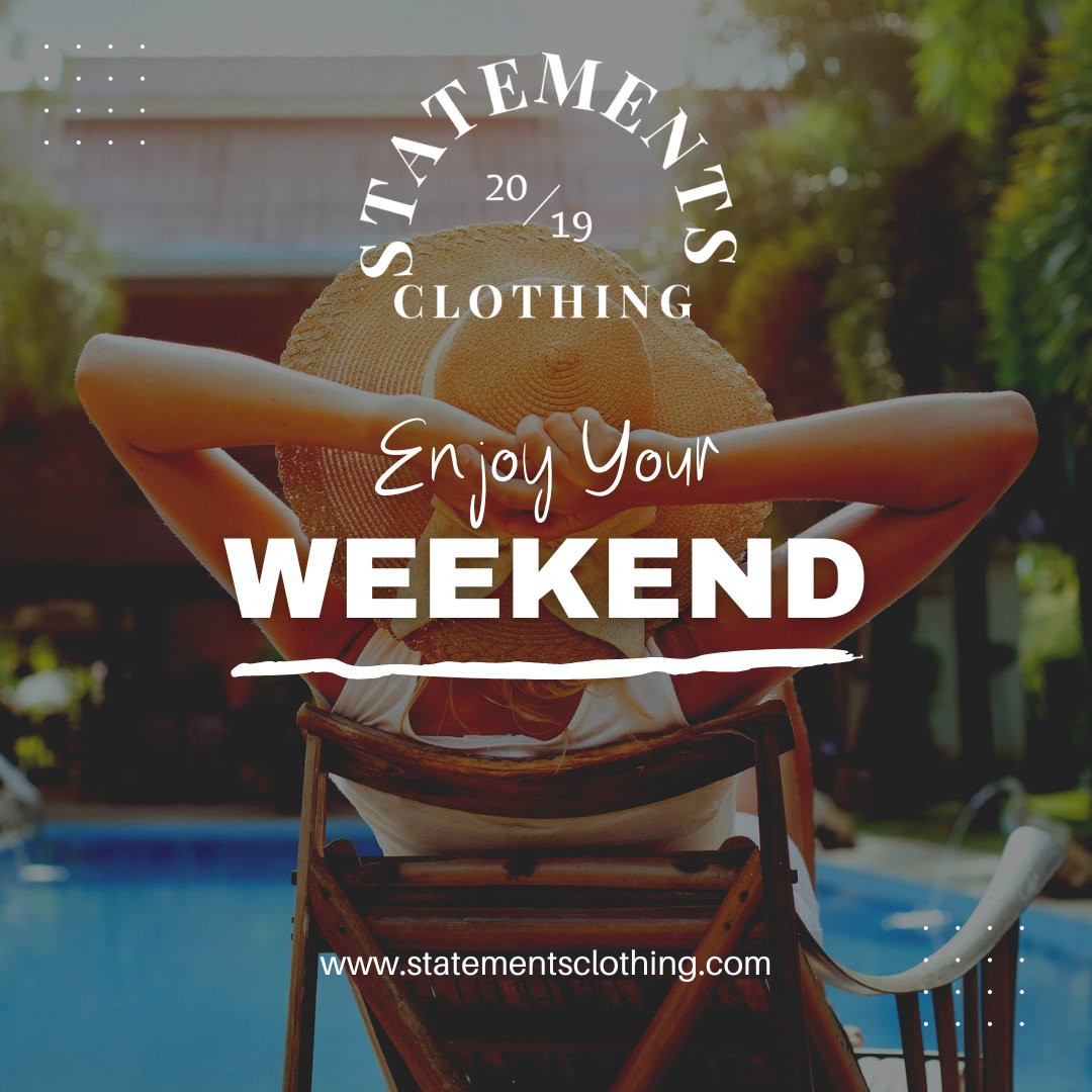 StatementsCloth's tweet image. From all of us to all of you!
#weekend #haveagreatweekend #statementsclothing
