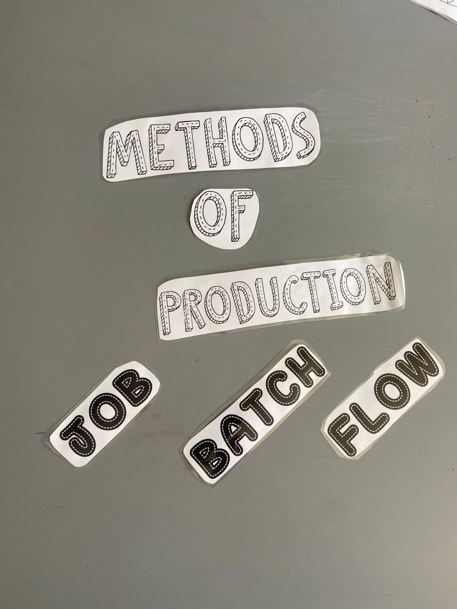 Some fantastic work from S4 Business today putting methods of production into action!