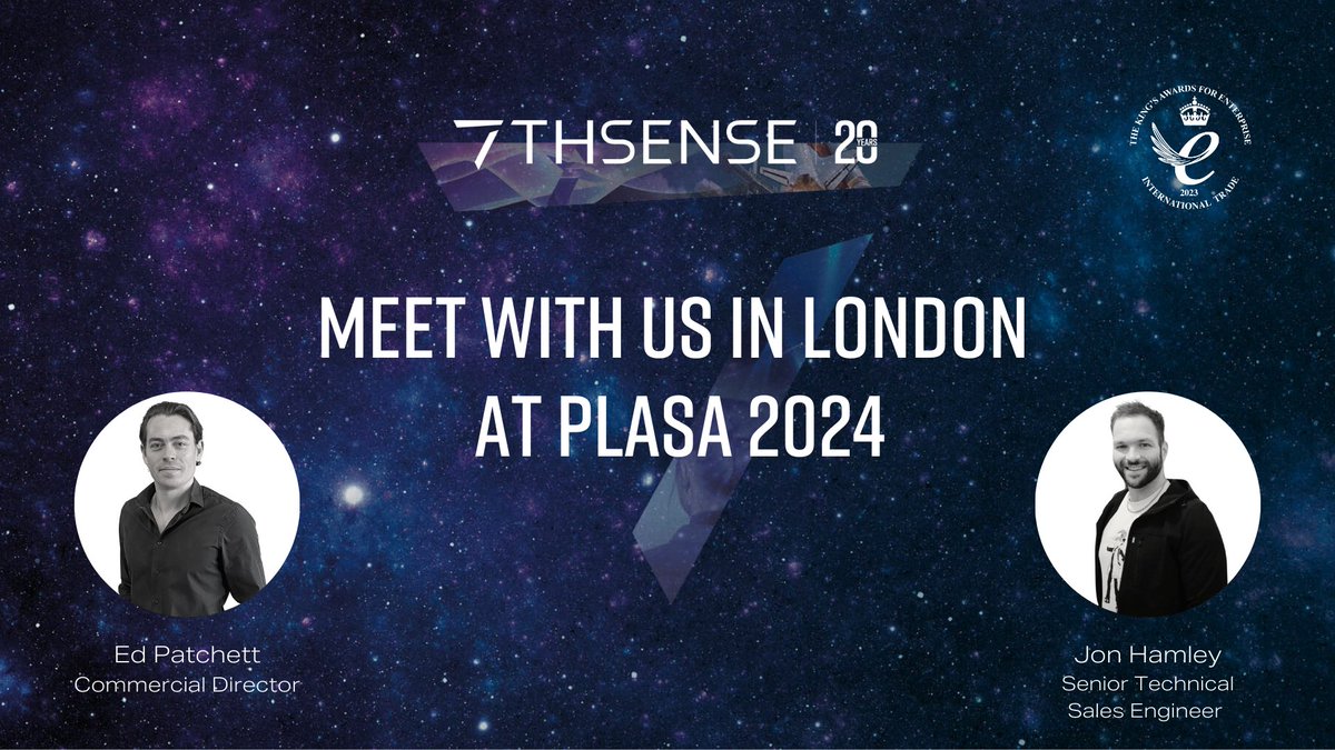 7thSenseDesign's tweet image. We&apos;re headed into London for the 2024 @plasashow - the market-leading show for live entertainment tech - on Monday 2nd September.

To arrange a meeting with 7thSense&apos;s Ed Patchett and Jon Hamley on the show floor, send a message to info@7thSense.one

plasashow.com