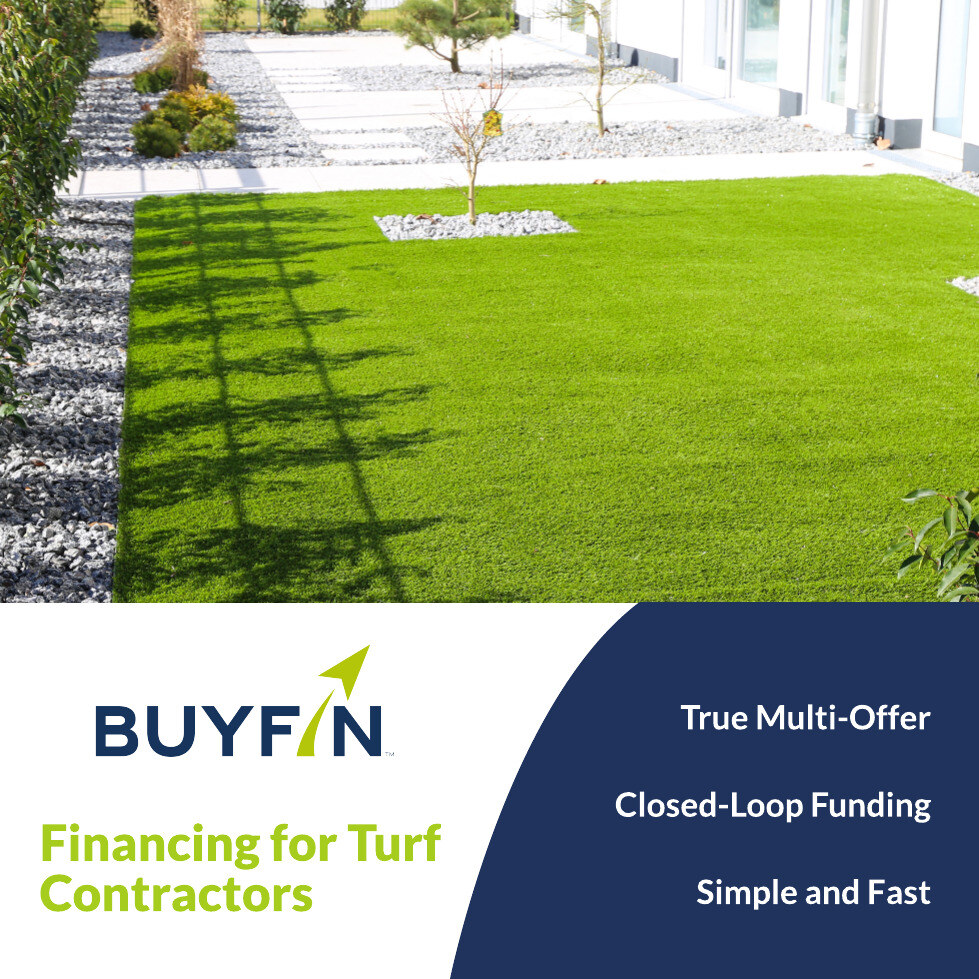 OfficialBuyFin's tweet image. Start offering #consumerfinancing to your customers for all their #turf needs. #BuyFin can help you lose more jobs for putting greens, playgrounds, pool decks, hardscapes, and more: hubs.li/Q02JdTNM0