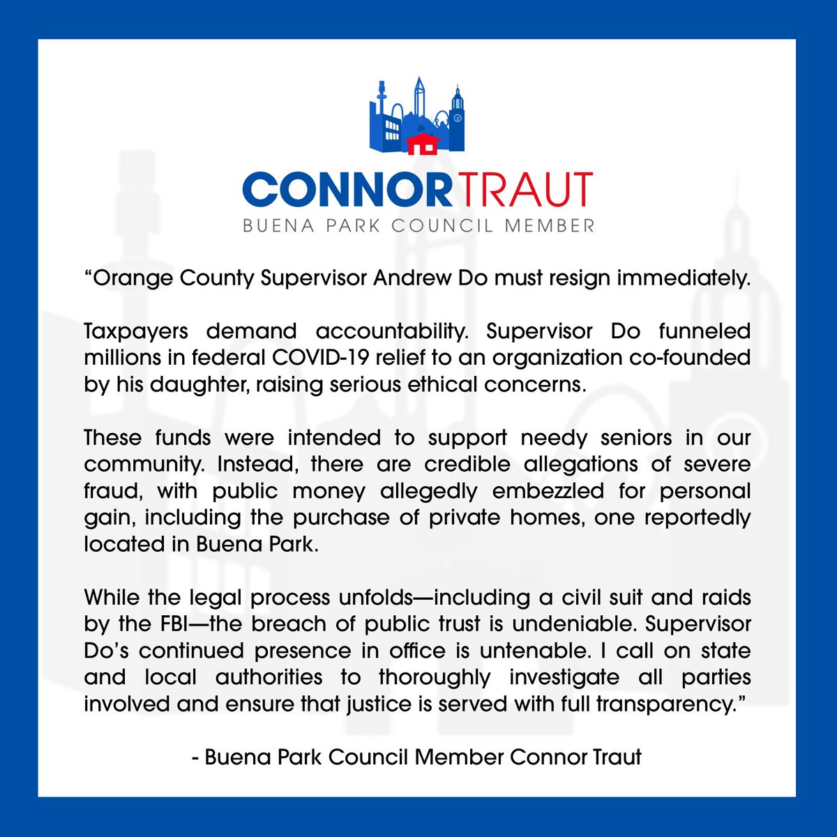 Mayor Connor Traut tweet media