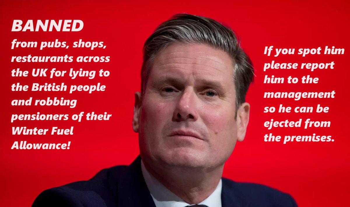 Antipolluters's tweet photo. Apparently, Starmer has already been banned from the FARMER'S DOG pub owned by Mr Clarkson. 
Wouldn't it be a good if this was to become a nationwide campaign to get him to listen to the public...
PLEASE SHARE far and wide. https://t.co/EIv3Wgw2AY