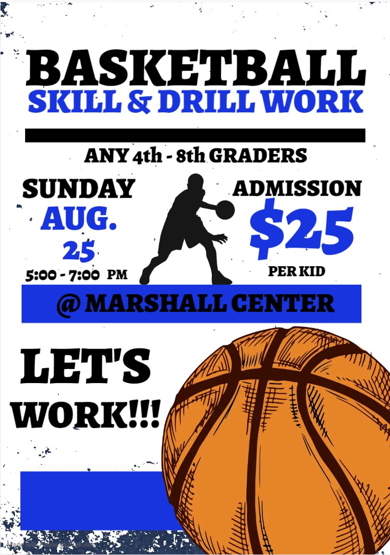 This SUNDAY 8/25 we back in the lab!!!
Join us if you are looking to get BETTER!!!

WHO: Any 4th - 8th grader

WHERE: Marshall Center 8800 Courthouse Rd

WHEN: 5pm - 7pm

#WeWorkin