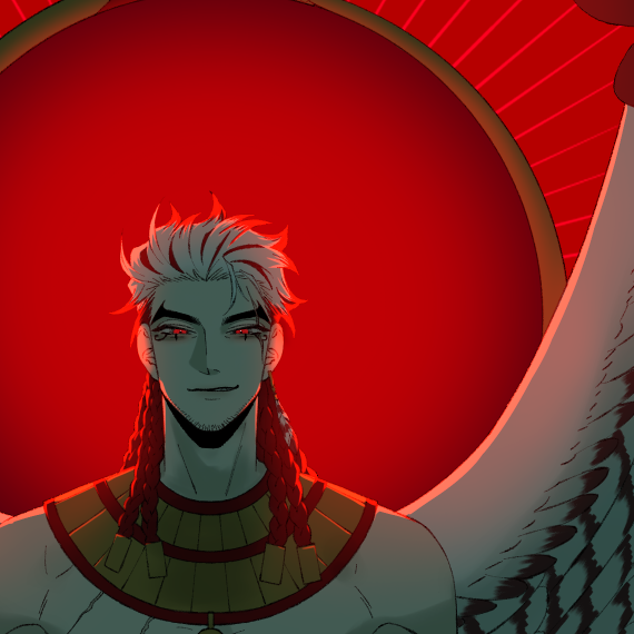 괴담 일러스트로 참가했습니다!
태양신 라 AU 두목이에요~
꺼무위키에서 태양신 라 목록 읽다가 재밌을 거 같아서 그려봤습니다 🥰
바보 이슈로 배경 없이 보내야 되는 줄 알고 배경 없이 전달 드렸는데... I'm a creep...

풀샷은 인용 링크에서~!