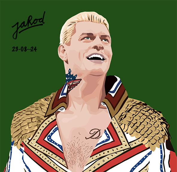 Hello Cody. I am going to the Rotterdam show on Sunday. I like to present you with my art at the show. Any chance I be able to give it to you or get it to you. Included a segment (sample) of the art. My port folio: jarod-art.nl <a href="/CodyRhodes/">Cody Rhodes</a> <a href="/WWENederland/">WWE Nederland</a> <a href="/WWE/">WWE</a>