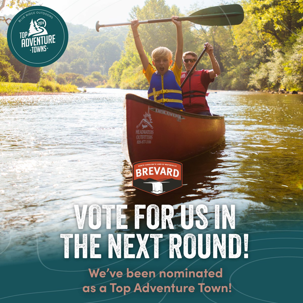 We made it to Round Two in the Small Town Category of the Blue Ridge Outdoors Adventure Town Contest! 🔥🗳️ Let’s keep the momentum going, VOTE NOW for Brevard as this round ends Sunday (8/25)!  Vote At : vist.ly/3gibe
#explorebrevard #blueridgeoutdoors #topadventuretown