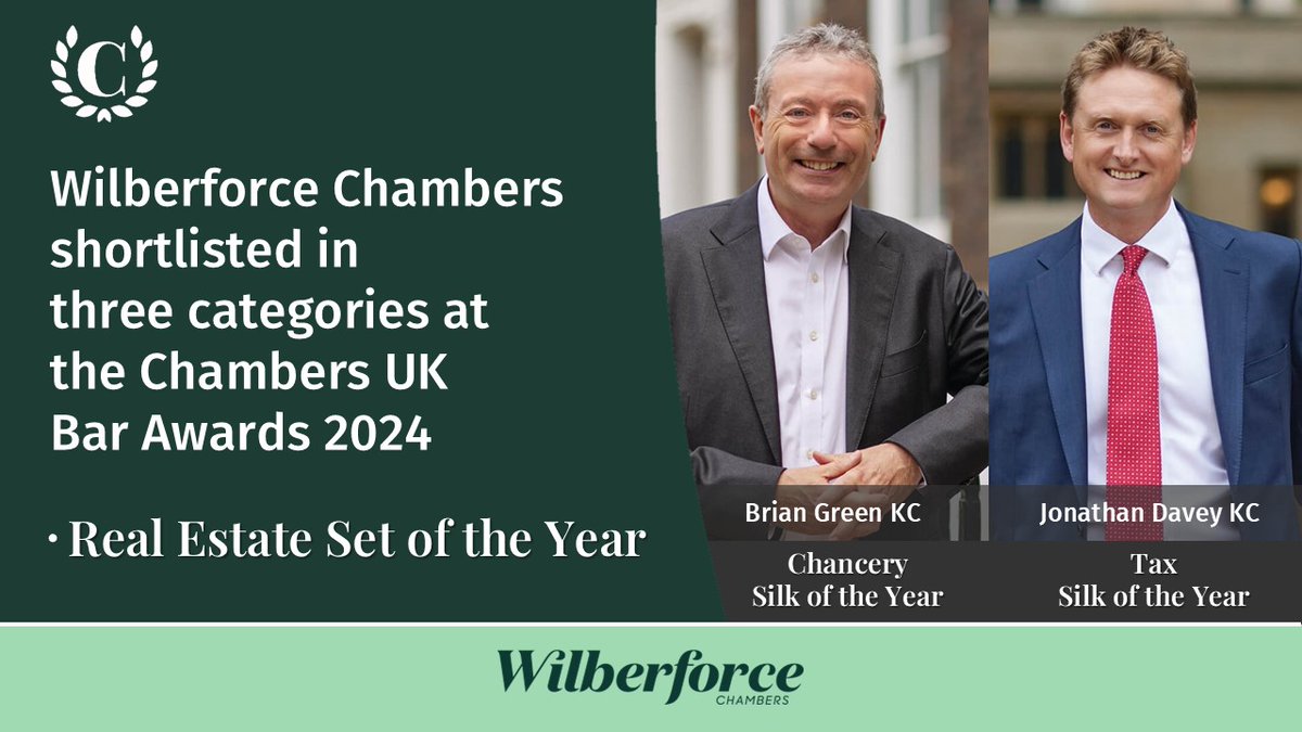 📢 We are delighted to announce that Wilberforce has been shortlisted in three different categories at the Chambers and Partners UK Bar Awards 2024.

To find out more, including the full shortlist, please click here: wilberforce.co.uk/news/wilberfor…