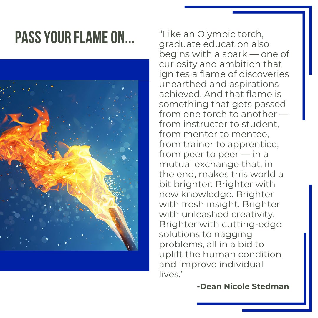 Welcome back Grad Gators! Here’s to a new school year filled with fresh opportunities, new challenges and endless growth. Read a special message, “Pass Your Flame On…” from Dean Stedman through this link: grad.ufl.edu/articles/2024/…