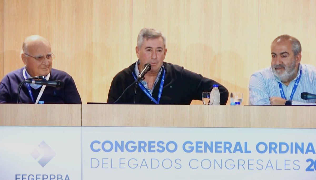 #Congreso2024SSP #FATSA Dirigentes de FATSA. Congreso General Ordinario de Delegados Congresales 2024.
Héctor Daer, Secretario General de FATSA Carlos West Ocampo, Sergio Oyhamburu, Néstor Genta, Pedro Borgini, Nicolás de la Fuente y Federico West Ocampo .