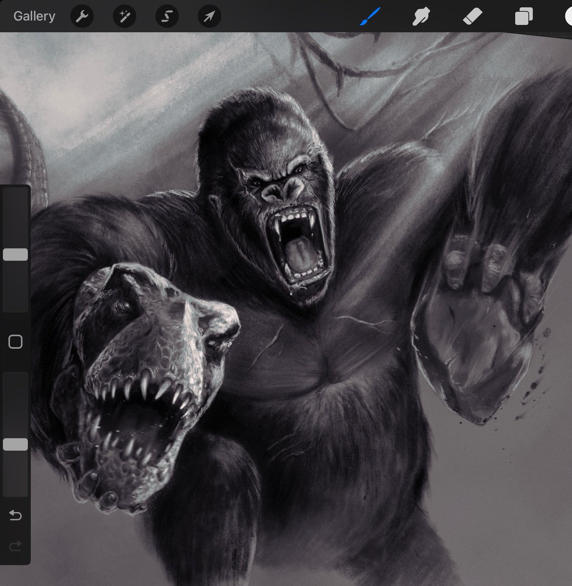 nbutler_art's tweet image. Trying to learn adding a bit of energy into art #workingprogress