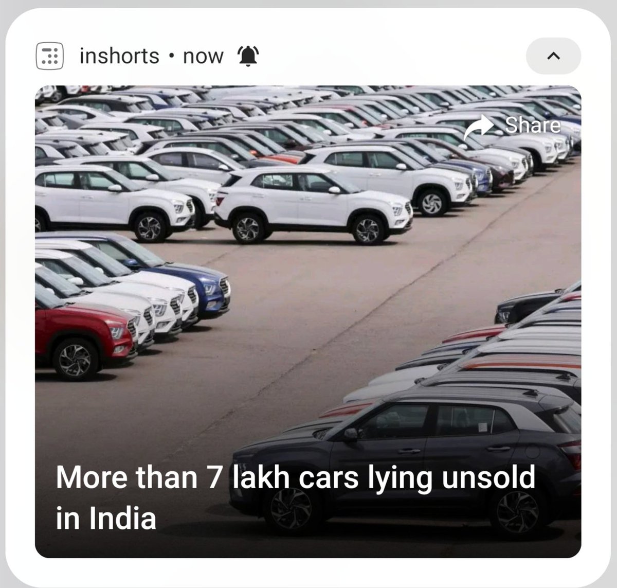 What may be the Reason for this? No parking space? Or People don't want to buy car on EMI anymore?