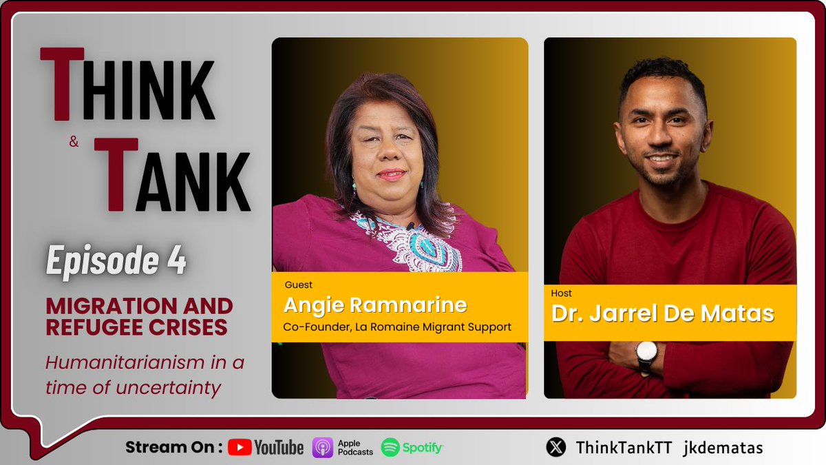 Think Tank (@thinktanktt) on Twitter photo The latest episode ft David West will be available on Aug 26 ā³
We chat about putting the SERVICE back in the <a href="/TTPoliceService/">T&T Police Service</a>āļø
Visit youtu.be/KD8N0OWx598?siā¦
Meanwhile, catch up with episode 4 ft Angie Ramnarine here: youtu.be/dELs8zxcY2g?siā¦
The think tank is growing š§ The latest episode ft David West will be available on Aug 26 ā³
We chat about putting the SERVICE back in the <a href="/TTPoliceService/">T&T Police Service</a>āļø
Visit youtu.be/KD8N0OWx598?siā¦
Meanwhile, catch up with episode 4 ft Angie Ramnarine here: youtu.be/dELs8zxcY2g?siā¦
The think tank is growing š§
