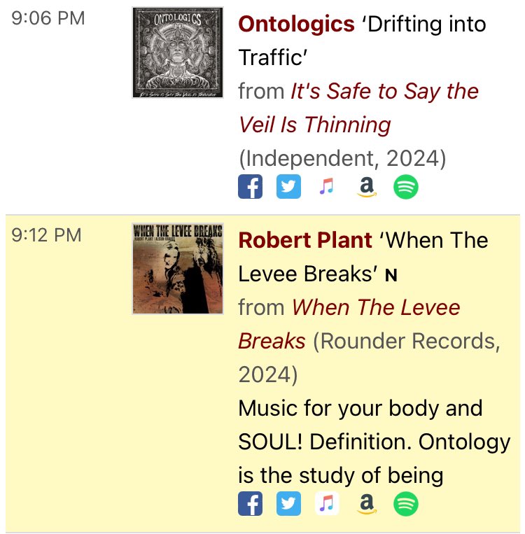 Ontologics's tweet image. Oh shout out to KAFM 88.1 + 96.9 in Colorado! Ontologics + Robert Plant is excellentttt. #LPIV #DriftingIntoTraffic #OntologicsFriday