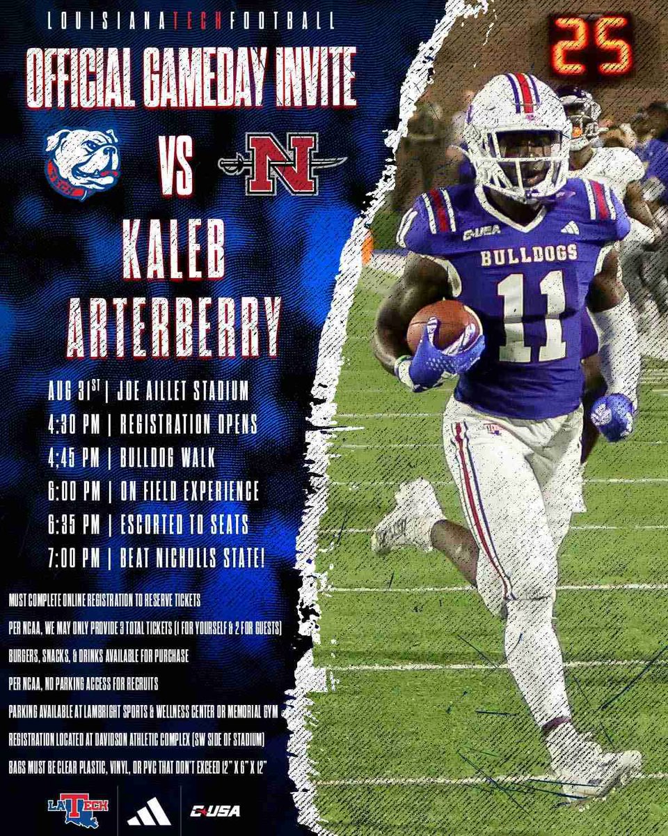 Thank you for the game invite🐶❤️💙<a href="/LATechFB/">LA Tech Football 🏈</a> @CoachCarter_LT