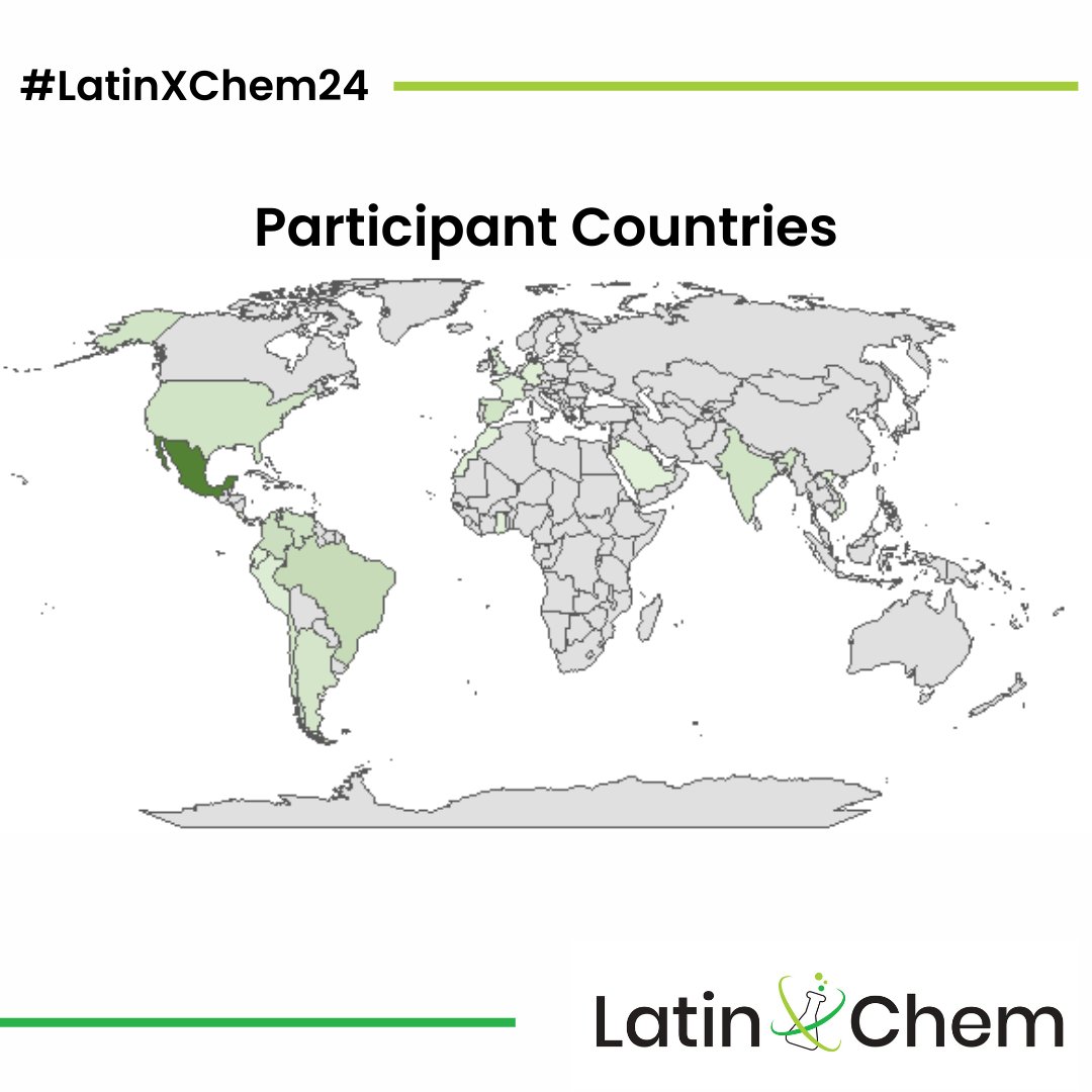 #LatinXChem24 in numbers:

#LatinXChemAna: 11
#LatinXChemBio: 14
#LatinXChemComp: 36
#LatinXChemEdu: 11
#LatinXChemEng: 12
#LatinXChemEnv: 9
#LatinXChemGreen: 7
#LatinXChemNanoMat: 28
#LatinXChemOrg: 18
#LatinXhemSupra: 8
Total: 154

You can register at latinxchem.org!