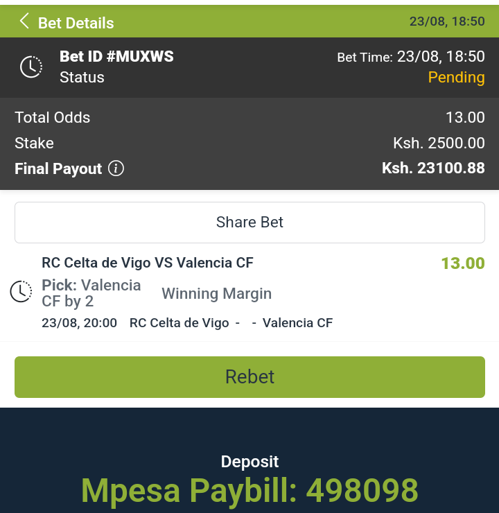 SUREJIM1's tweet photo. WINNING MARGIN 
13+ ODDS 
MAXIBET 👉https://t.co/SIsEjJtfUA

CODE 👉 MUXWS https://t.co/Jh1HI6ThTn