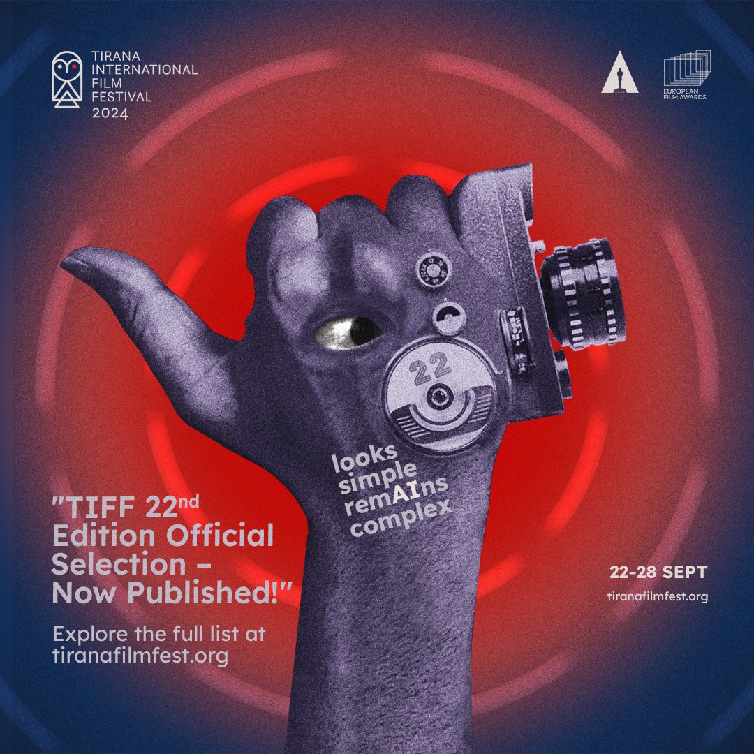 Tirana International Film Festival is pleased to announce the Official Selection for the 22nd edition of TIFF 2024, that will take place on 22-28 September.

For full details please visit tiranafilmfest.org/official-selec…